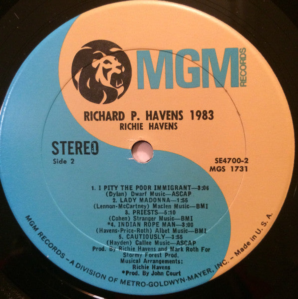 Richie Havens : Richard P. Havens, 1983 (2xLP, Album, Gat)