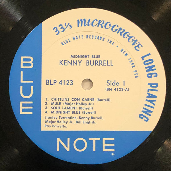 Kenny Burrell : Midnight Blue (LP, Album, Mono, No )