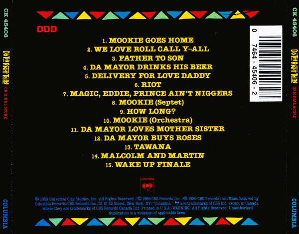 Bill Lee (2) Featuring Branford Marsalis : Do The Right Thing (Original Score) (CD, Album)