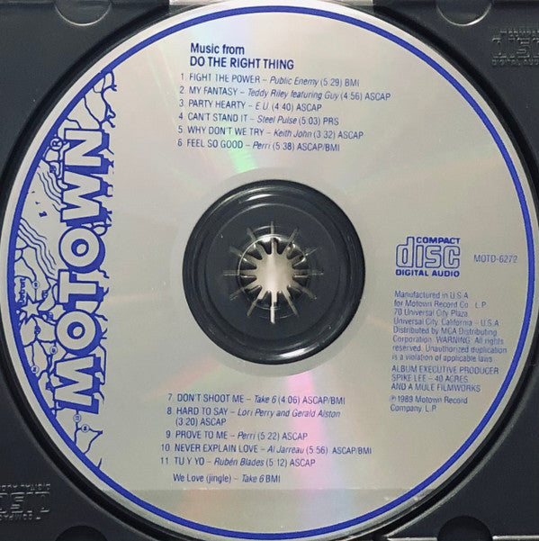 Various : Music From Do The Right Thing - A Spike Lee Joint (CD)