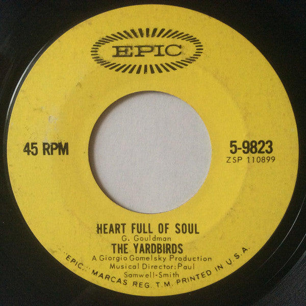 The Yardbirds : Heart Full Of Soul (7", Single, San)