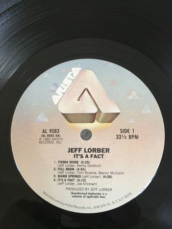 Jeff Lorber : It's A Fact (LP, Album, Ter)