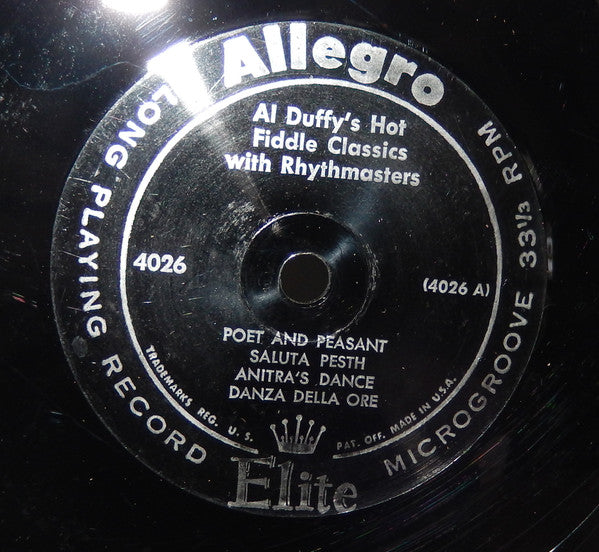 Al Duffy : Al Duffy's HOT Fiddle Classics with Rhythmasters (10")