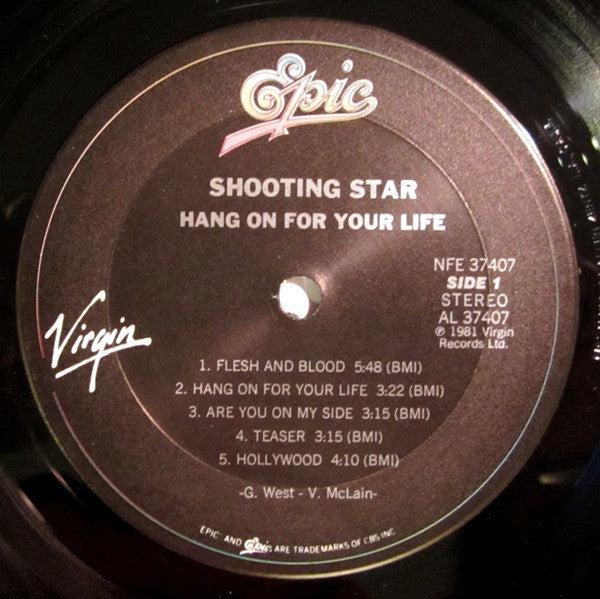 Shooting Star (4) : Hang On For Your Life (LP, Album, Pit)