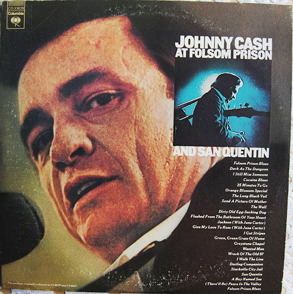 Johnny Cash : At Folsom Prison And San Quentin (2xLP, Comp, RE)