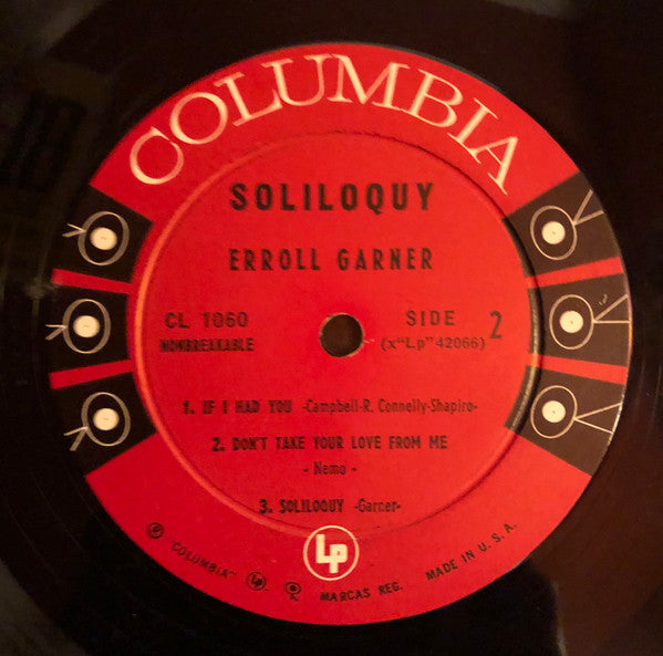 Erroll Garner : Soliloquy (LP, Album, Mono, Ter)