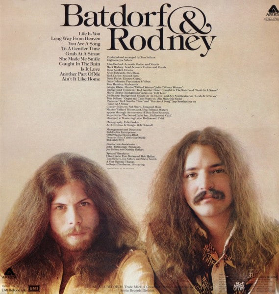 Batdorf & Rodney : Life Is You (LP, Album)
