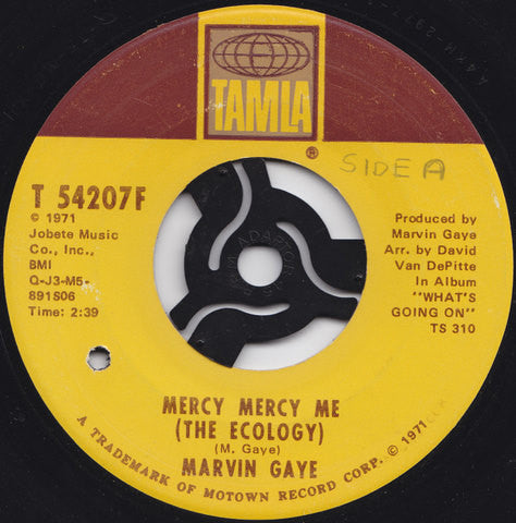 Marvin Gaye : Mercy Mercy Me (The Ecology) (7")