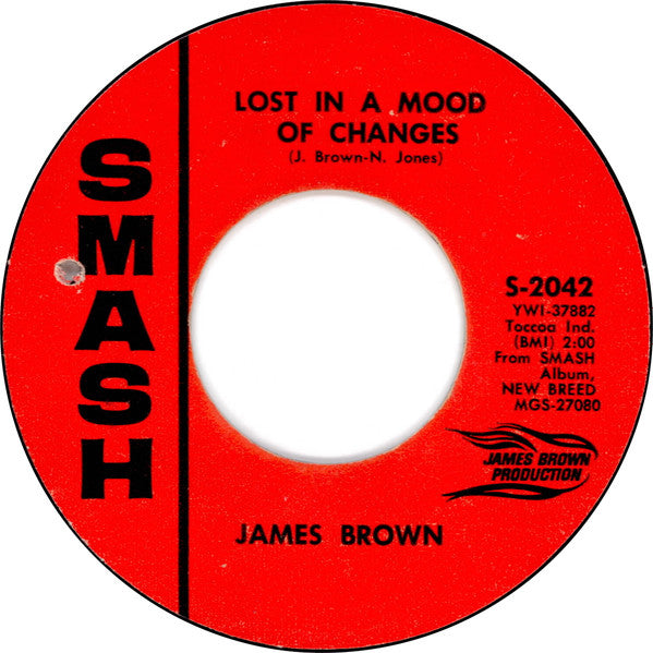 James Brown : James Brown's Boo-Ga-Loo / Lost In A Mood Of Changes (7", Single, Mono, Styrene)