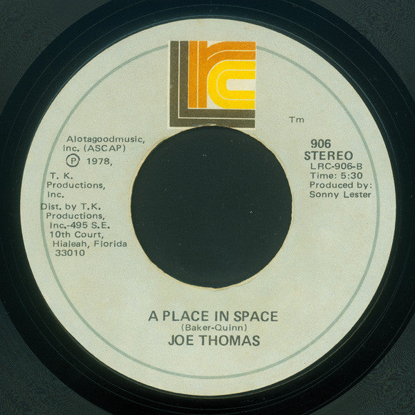 Joe Thomas : Plato's Retreat / A Place In Space (7")