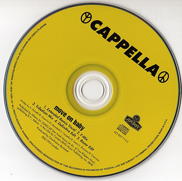 Cappella : Move On Baby (CD, Maxi)