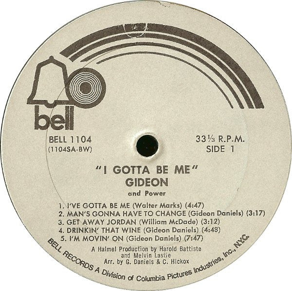 Gideon & Power : I Gotta Be Me (LP, Album)