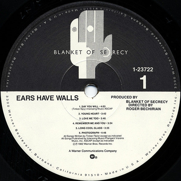 Blanket Of Secrecy : Ears Have Walls (LP, Album)