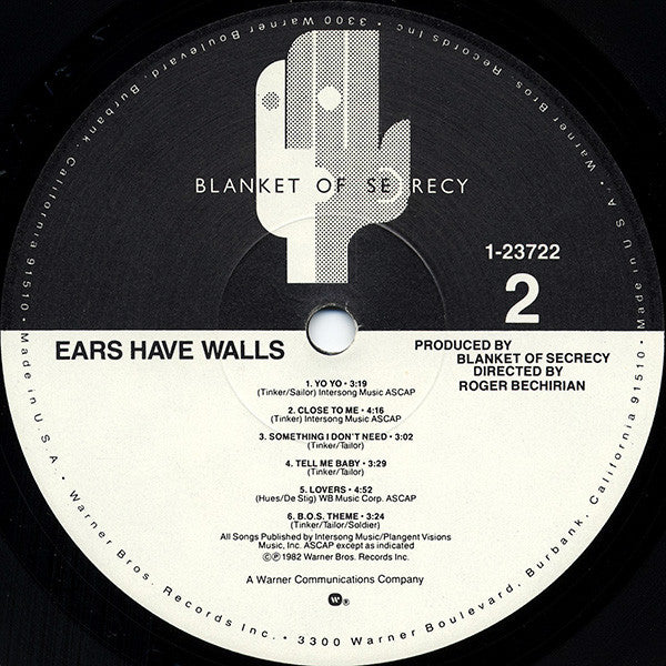 Blanket Of Secrecy : Ears Have Walls (LP, Album)