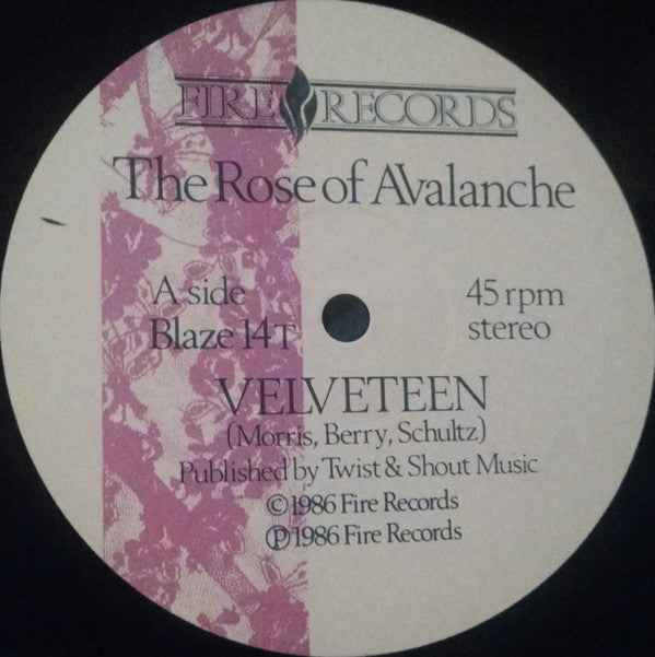The Rose Of Avalanche : Velveteen (12", Single)