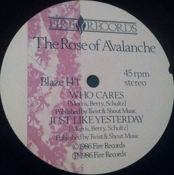 The Rose Of Avalanche : Velveteen (12", Single)