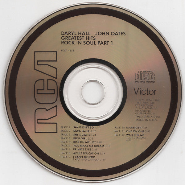 Daryl Hall & John Oates : Greatest Hits (Rock 'N Soul Part 1) (CD, Comp, RE)