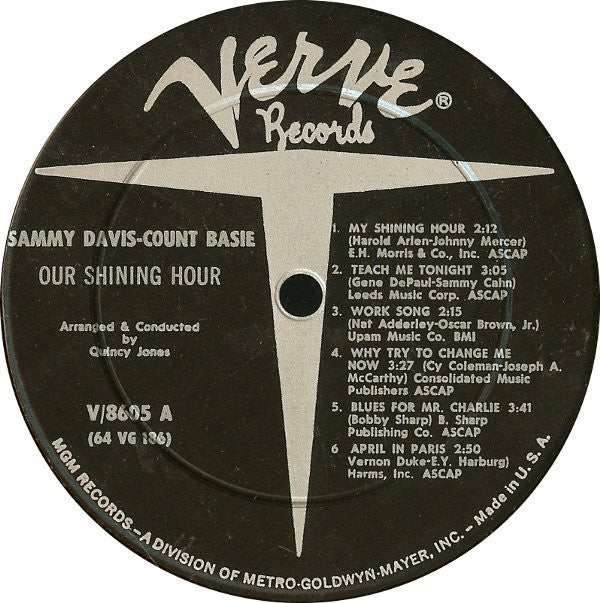 Sammy Davis Jr. / Count Basie : Our Shining Hour (LP, Album, Mono)