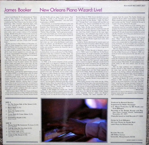 James Booker : New Orleans Piano Wizard: Live! (LP, Album, RE)
