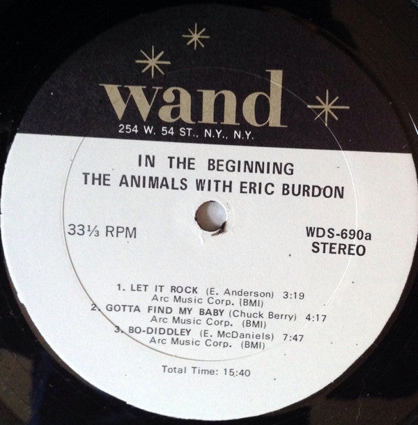 The Animals With Eric Burdon : In The Beginning (LP, Album, Uni)