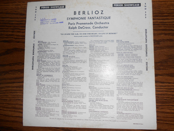 Paris Promenade Orchestra : Symphonie Fantastique (LP, Album)