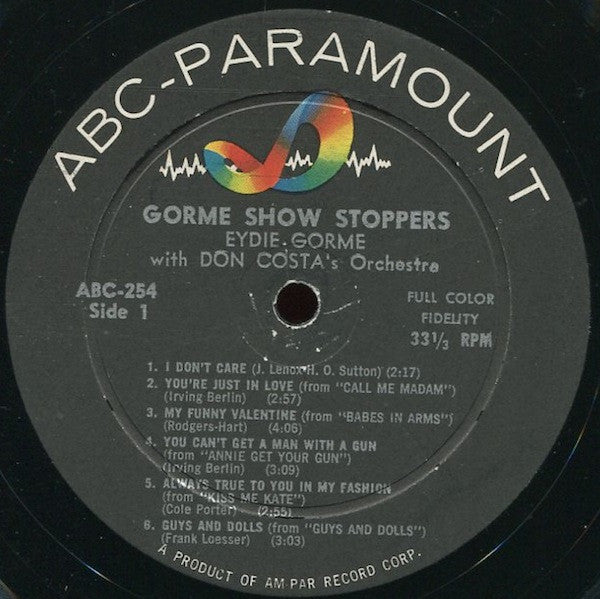 Eydie Gormé : Gormé Sings Showstoppers (LP, Album, Mono)