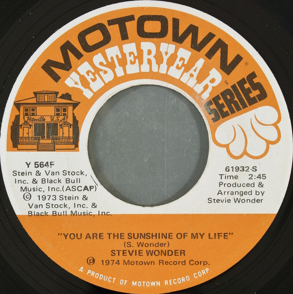 Stevie Wonder : You Are The Sunshine Of My Life / Higher Ground (7", Single)