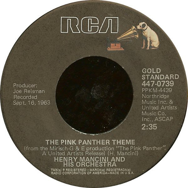 Henry Mancini And His Orchestra / Henry Mancini And His Orchestra And The Henry Mancini Chorus : The Pink Panther Theme / Dear Heart (7", Single, RE, Ind)