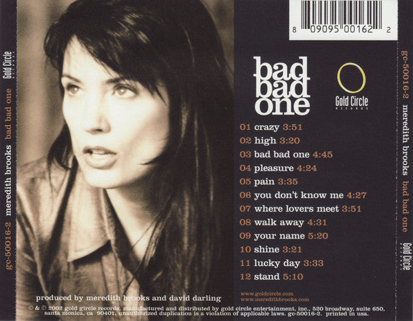 Meredith Brooks : Bad Bad One (CD, Album)