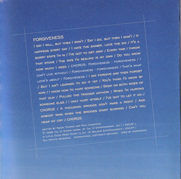 Bob Carlisle (2) : Forgiveness (CD, Advance, Single, Promo)