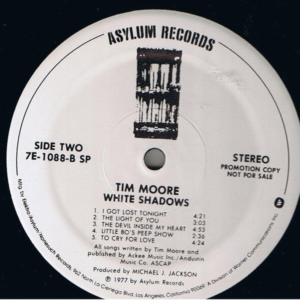 Tim Moore : White Shadows (LP, Album, Promo)