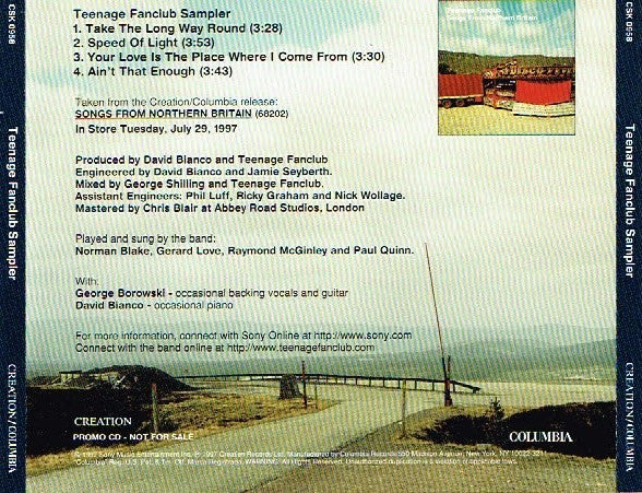 Teenage Fanclub : Teenage Fanclub Sampler (CD, Promo, Smplr)