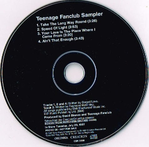 Teenage Fanclub : Teenage Fanclub Sampler (CD, Promo, Smplr)