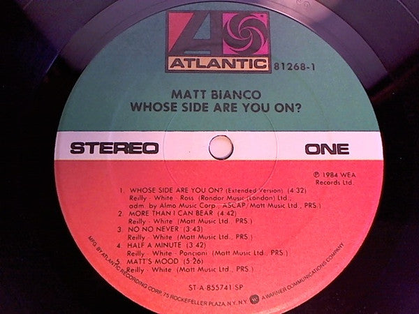 Matt Bianco : Whose Side Are You On (LP, Album, Spe)