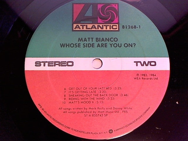 Matt Bianco : Whose Side Are You On (LP, Album, Spe)
