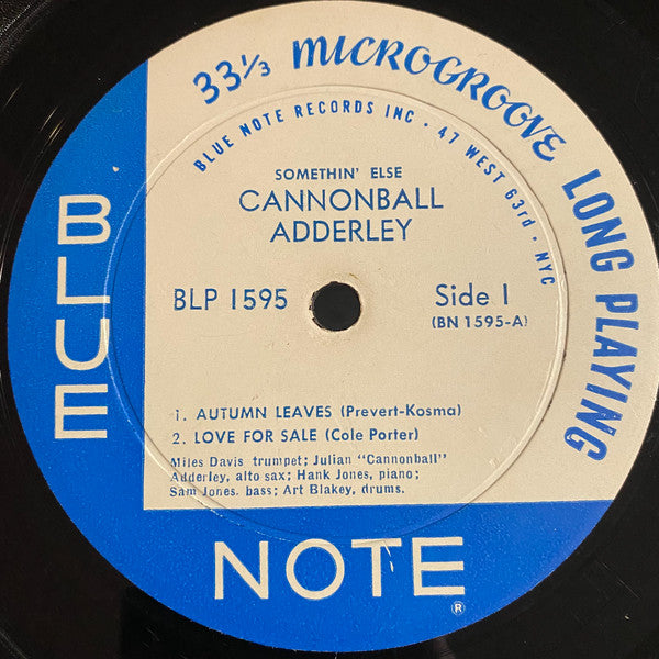 Cannonball Adderley : Somethin' Else (LP, Album, Mono, RP)