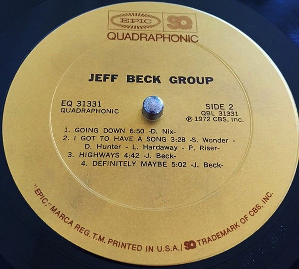 Jeff Beck Group : Jeff Beck Group (LP, Album, Quad)