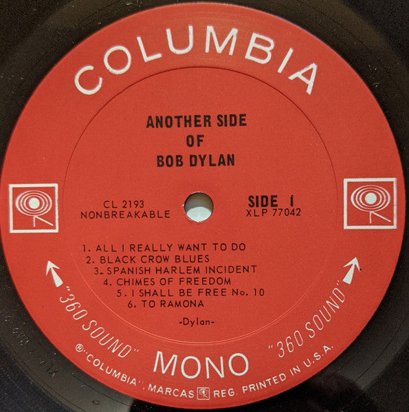 Bob Dylan : Another Side Of Bob Dylan (LP, Album, Mono, RP, Ter)