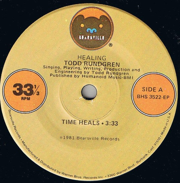 Todd Rundgren : Healing (LP, Album, Spe + 7", Single, S/Edition)