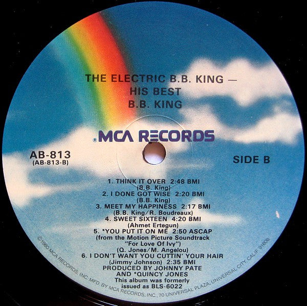 B.B. King : His Best - The Electric B.B. King (LP, Album, RE)