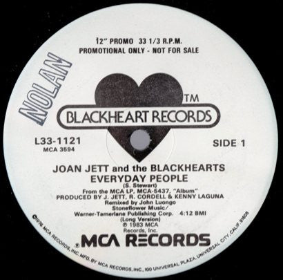 Joan Jett & The Blackhearts : Everyday People (12", Promo, Glo)