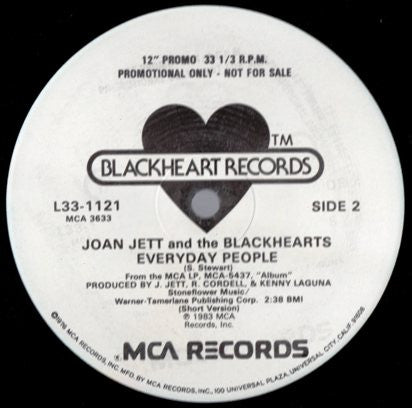 Joan Jett & The Blackhearts : Everyday People (12", Promo, Glo)