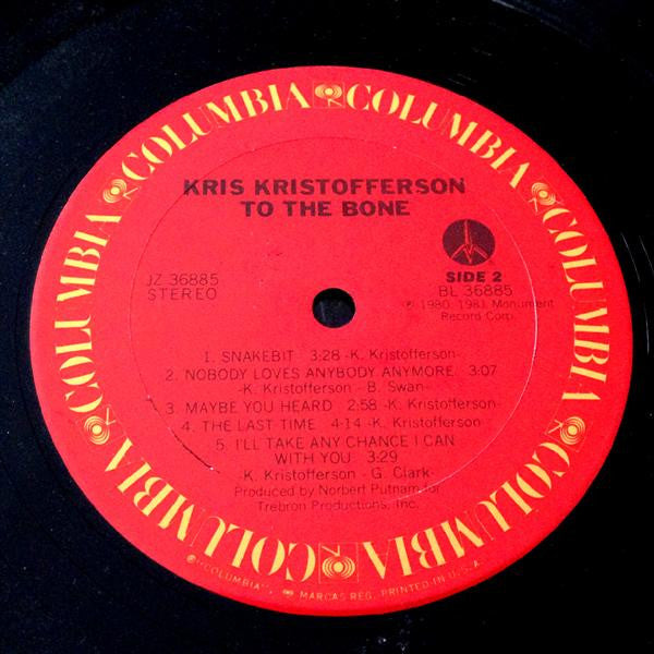 Kris Kristofferson : To The Bone (LP, Album, Ter)
