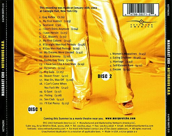 Margaret Cho : Notorious C.H.O. (2xCD, Album)