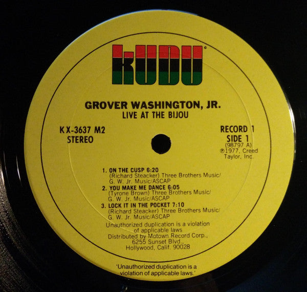 Grover Washington, Jr. : Live At The Bijou (2xLP, Album)