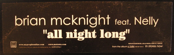 Brian McKnight Feat. Nelly : All Night Long (12", Promo)