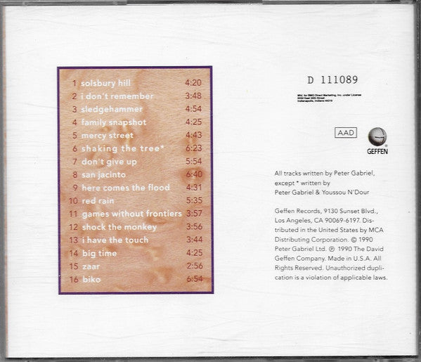 Peter Gabriel : Shaking The Tree (Sixteen Golden Greats) (CD, Comp, Club, SRC)
