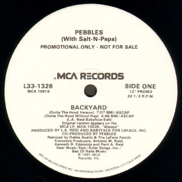Pebbles With Salt 'N' Pepa : Backyard (12", Single, Promo)