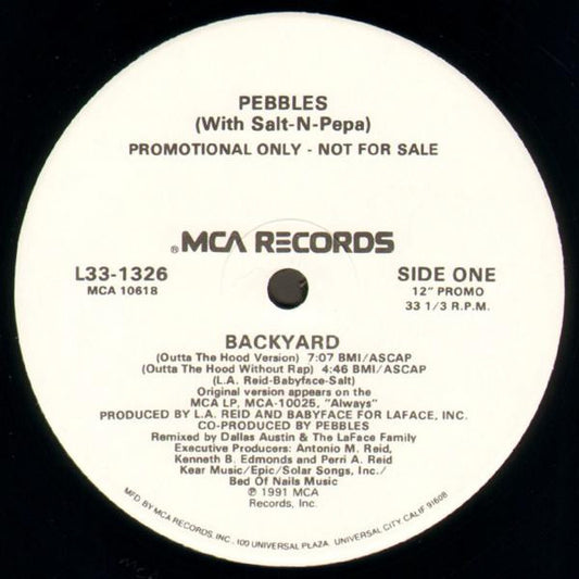 Pebbles With Salt 'N' Pepa : Backyard (12", Single, Promo)