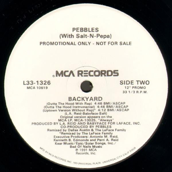 Pebbles With Salt 'N' Pepa : Backyard (12", Single, Promo)